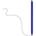Miniatyrbillede 3 af 5: 2 stk. Blå sølv Note 10 pen erstatning til Galaxy Note 10 Note