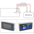 Miniatyrbillede 3 af 5: 10-100V LCD Multifunktions Batterikapacitets Voltmeter Temperaturdisplay Monitor (12V)