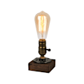 Miniatyrbillede 1 af 4: Industriel skrivebordslampe, lille retro-senglampe med tænd/sluk-knap