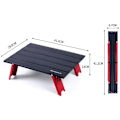 Miniatyrbild 2 av 5: Fällbart bord, bärbart fällbart campingbord, strandbord, kompakt multifunktionsbord, aluminium bordsskiva, lämplig för utomhusbruk, camping, stapling, grillning, strand
