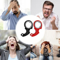 Miniatyrbillede 5 af 5: 2 stk. Fidget Spinner Nøglering Spinner Legetøj Uendelig Sjov Fokus Stresslindring (Sort, Rød)