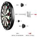 Miniatyrbillede 3 af 5: Skruer og stabilisatorer Dartboard ophængssæt