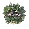 Miniatyrbillede 1 af 5: Kunstig Eucalyptus Krans Blade Vinstok Falsk Silkeplanter Eucalyp