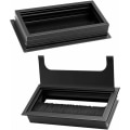 Miniatyrbilde 4 av 5: Kabelgjennomføringsdeksel 3 stk firkantet svart kabelgjennomføring innebygd skrivebord aluminiumslegering skrivebord kabeldeksel kabeluttak kabelgjennomføring 80 x 80 mm 160 x 80 mm