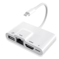 Miniatyrbild 1 av 3: USB Ethernet-nätverksadapter 3 i 1 RJ45 Ethernet LAN Trådbunden OTG U