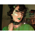 Miniatyrbillede 4 af 5: Halskæde Pu Læder Choker med Sort Stud Punk Rock Stud Choker