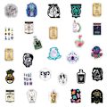 Miniatyrbillede 2 af 5: Stickers 50PCS Heks Stickers Pakker,Cool,Heksachtig,Kristal Stickers,Astrologie,Tarot,