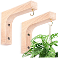 Miniatyrbillede 1 af 4: 2 sæt ophæng til hængeplanter, indendørs ophæng til planter, træophæng