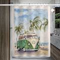 Miniatyrbild 5 av 5: Duschdraperi Vattentät  Cartoon bil Gardiner 120X180CM