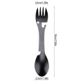 Miniatyrbillede 5 af 5: 2 stk. Multifunktionel rustfrit stål gaffel ske, 5 i 1 Spork