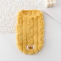 Pikkukuva 1 / 5: 1 kpl KELTAINEN fleece-koira-kissakissa Chihuahua-pentu-neule lemmikkieläinten vaatteet koiran liivi kissanpentu-takki, koko M (3-4 kg)