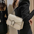 Miniatyrbillede 2 af 5: Crossbody skuldertaske til kvinder - Slangeprint læder messenger taske C