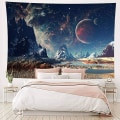 Miniatyrbild 4 av 5: Psykedelisk galax rymd gobeläng hippie astronaut vardagsrumsdekor