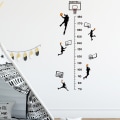 Miniatyrbild 3 av 5: En uppsättning väggdekaler för mätning av basketbollshöjd