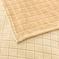Miniatyrbilde 2 av 4: Enkel ensfarget rutete flanell firkantede tepper for sofa seng, myk koselig varm rutete fleece teppe for dobbeltseng, kontor lur teppe (gul, 1