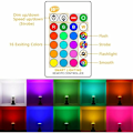 Miniatyrbillede 2 af 5: 10W RGBW LED-pære GU10 Farveskiftende LED-belysning Flash-lys Strobe Fade Fashion Bar KTV Dekorationslys + Varm hvid (2stk)