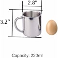 Miniatyrbillede 4 af 5: 220ml Dobbelt Væg Rustfrit Stål Tekop Børnedrikkekop 2stk
