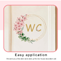 Miniatyrbild 5 av 5: Dörrdekaler Badrum Toalett Badkar Växt Blommor Engelska WC Väggdekaler Badrum Toalett Dekoration Självhäftande Väggdekaler