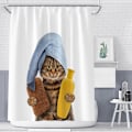 Miniatyrbild 4 av 5: 1 st söt katt duschdraperi polyester bad gardin vattentät, Mi