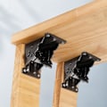 Miniatyrbillede 4 af 5: 90 stk. Selvlukkende Foldbarehængsler, Foldbare Beslag, Usynlige Foldbare Hængsler, Låsende Udtrækkelig Bordhyldebeslag Foldbart Stålplade til Arbejdsbord