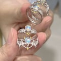 Miniatyrbillede 1 af 5: Natursten Engel Dæmon Par Ringe Æstetisk Y2K Uregelmæssig Hul Vinge Ring