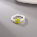 Miniatyrbillede 5 af 5: Boho 15stk Blomsterfarvede Perleringe Justerbare Ringe Kvinder Børn Smykker Gaver