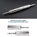 Pikkukuva 3 / 5: 2 x 3-napainen XLR - 6,35 mm (1/4\") mono uros liitin audioadapteri, hopea