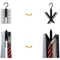 Miniatyrbilde 4 av 4: Slipsholder, justerbar kryss X slipsholder belter skjerf krok henger H