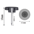 Miniatyrbillede 4 af 5: 100 stk. nummererede trykknapper, sorte trykknapper i plast med hvide tal f