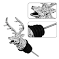 Miniatyrbillede 2 af 4: Premium Aerator Pourer Spout til perfekt vinpræsentation, sølv