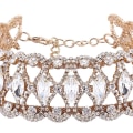 Miniatyrbilde 5 av 5: Krystall Choker Halskjede Gull Glitrende Rhinestone Halskjeder Stateme