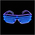 Miniatyrbild 1 av 4: Shutter EL Wire Neon Rave Glasögon Blinkande LED Solglasögon Ljus U