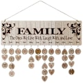 Miniatyrbild 3 av 3: 1 Set DIY Hängande Påminnelsekalender Trä Hantverk Påminnelse Väggkalender för Vardagsrum Hem Sovrum Födelsedag