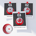 Miniatyrbild 5 av 5: Mekanisk kökstimer, adsorberbar magnetisk timer, vattentät rostfritt stål återanvändbar timer, 60 minuters nedräkning, lämplig för kök