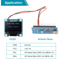 Miniatyrbild 4 av 5: 5 stycken 0,96 tum OLED-modul 12864 128x64 Självlysande displaykort Se