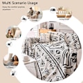 Miniatyrbild 5 av 5: Reversibel sofföverdrag Chenille Jacquard Geometrisk Boho Sofföverdrag, Beige Svart Soffa Överdrag för Sektionssoffa Chic Möbelskydd 180x150