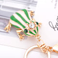 Miniatyrbillede 2 af 5: Frø nøglering rhinestone nøglering taske pung charms fødselsdagsgaver