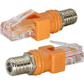 Miniatyrbillede 1 af 5: RJ45 Han til Hun RF Ethernet Koaksial Konverter Adapter til Linjetestere, Linjefindere, Linjedetekter og andet Detektorudstyr (2-pak/F til RJ
