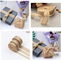 Miniatyrbillede 2 af 5: 3 ruller/30m jute burlap håndværk natur burlap bånd, kunst bånd til bryllup begivenheder fest og hjem indretning DIY håndværk bryllup dekorationer(1.5cm,2.5cm,3.8cm)