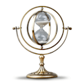 Miniatyrbild 1 av 5: Metall Timglas Timer Glas Timer Sand Glas En Timme Vintage Liv