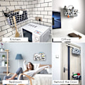 Miniatyrbillede 2 af 5: Stor væghængt organizer-taske, dørhængt opbevaringskurve i lærred med lommer, vandtæt beholder