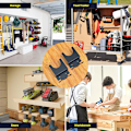 Miniatyrbild 5 av 5: Set med 2 vinkelkapstativ i metall med fästskruvar
