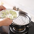 Miniatyrbillede 4 af 4: Dampkoger i rustfrit stål, 20 cm, dampindsats til mad