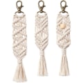 Pikkukuva 1 / 5: Mini Macrame-avaimenperät Boho Macrame-laukkusomisteet hapsuilla Söpöt
