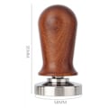 Pikkukuva 5 / 5: Kahvin tamppaustyökalu 58mm litteä ruostumaton teräspohjainen puukahva Espresso