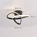 Miniatyrbilde 2 av 5: Moderne LED-taklampe, 12W 2200 Lumen taklampe, svart taklampe for