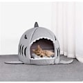 Miniatyrbillede 4 af 5: Hajformet hus til en pude og en varm kennel, katteseng,