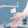 Miniatyrbillede 4 af 4: Smart Sensor Berøringsfri Hane Adapter Køkken Badeværelse Hane Automatisk Infrarød Sensor med Overløbsbeskyttelse Nem at Installere