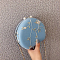 Miniatyrbilde 5 av 5: Kvinne Håndveske Peach Hjerteformet Blonder Skulderveske Clutch Bag, Svart