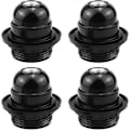 Miniatyrbillede 1 af 5: 4 stk. E27 fatningsstik, E27 fatning, sort E27 fatning skruefatning Lam